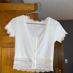 White crop top